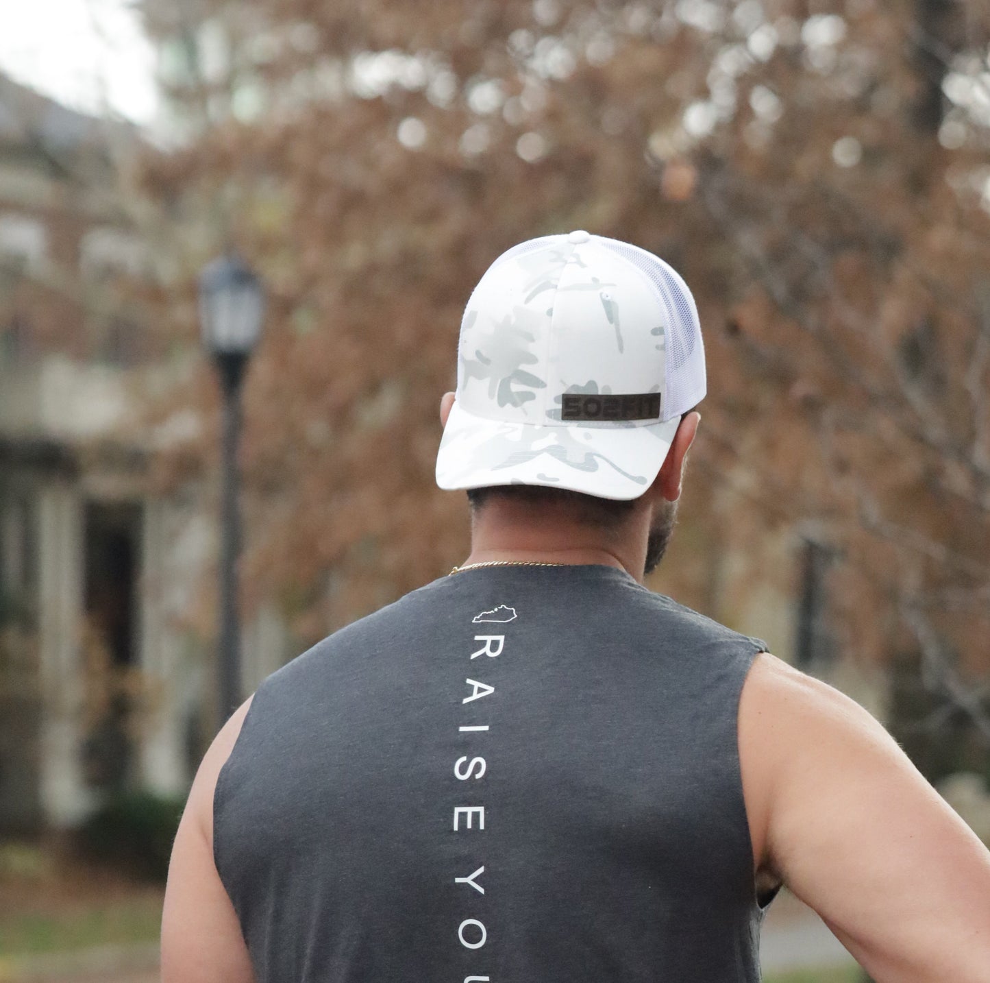 Trucker Hat | White Camouflage