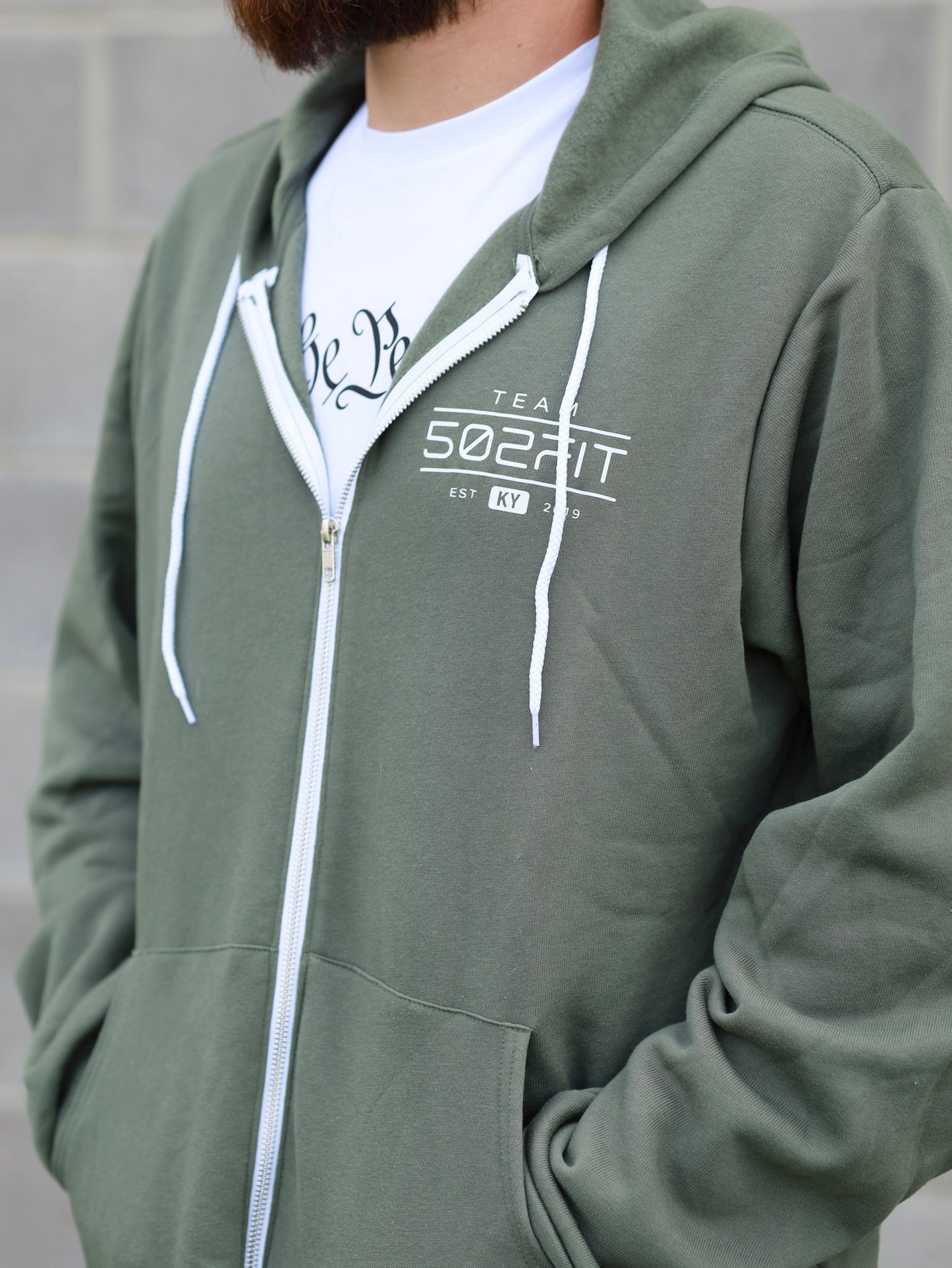 Flag Back Zip Up Hoodie
