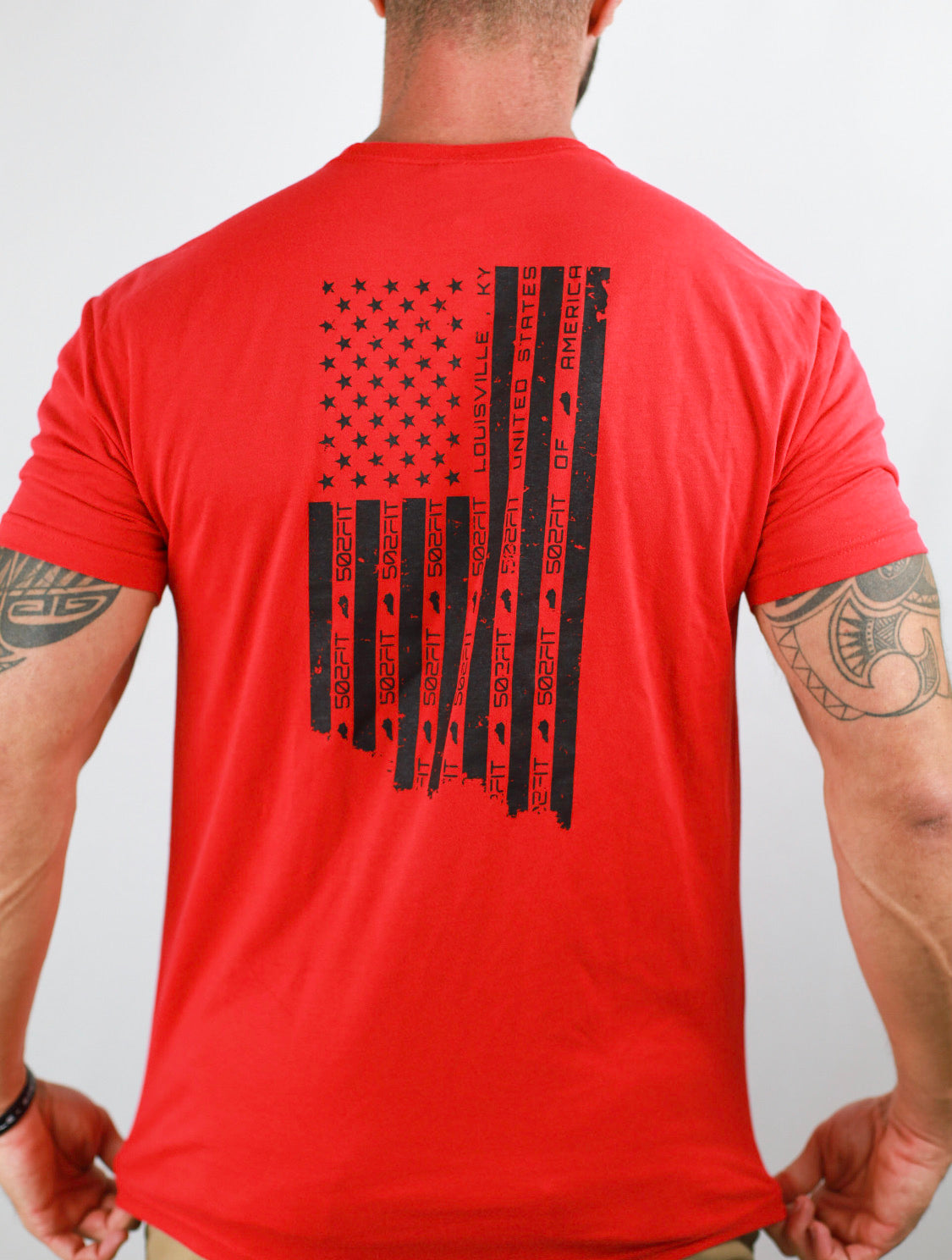 5F Distressed Flag Back T-Shirt