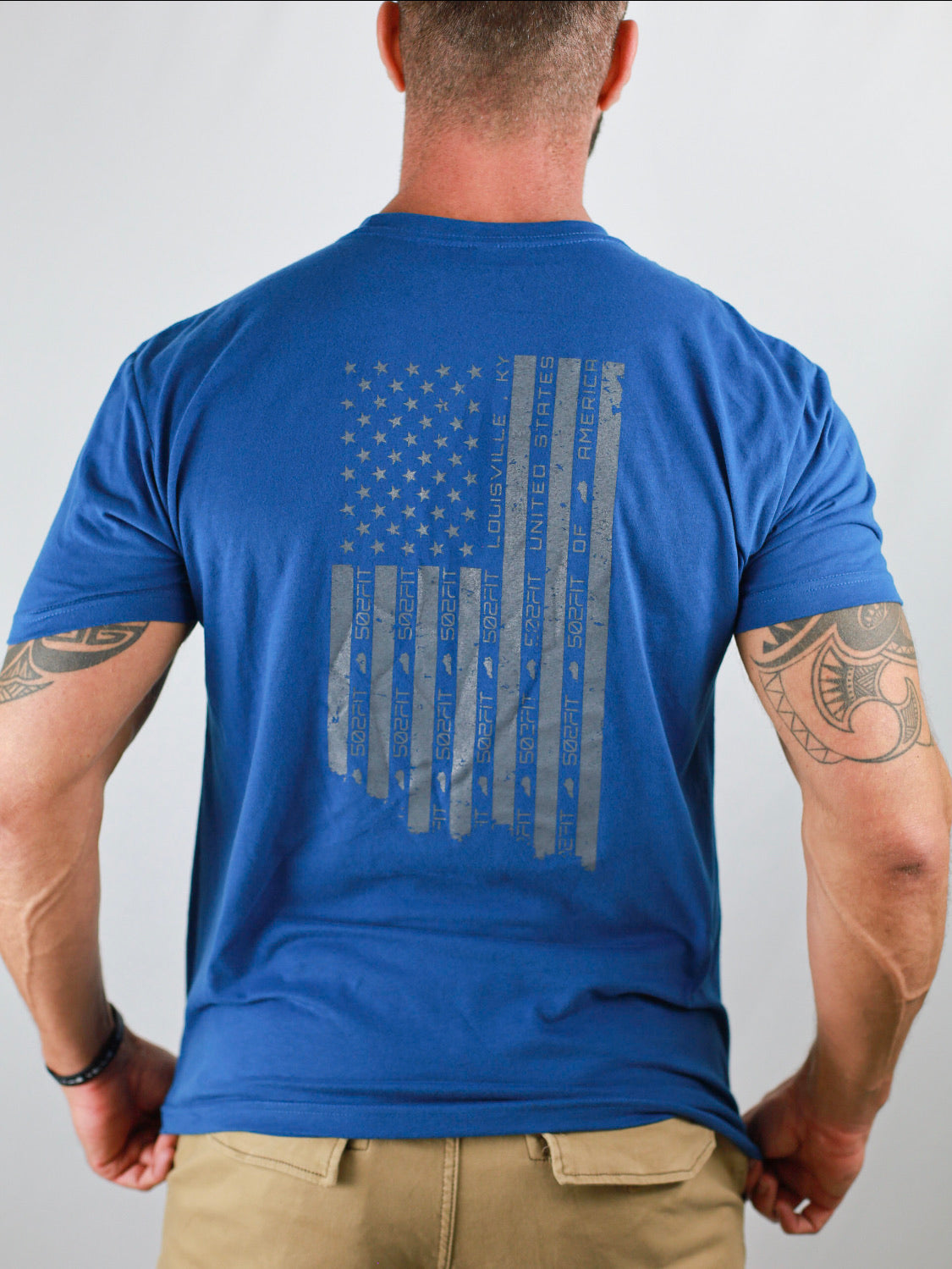 5F Distressed Flag Back T-Shirt