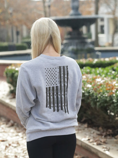 Flag Back Oversized Crewneck Sweatshirt | Unisex