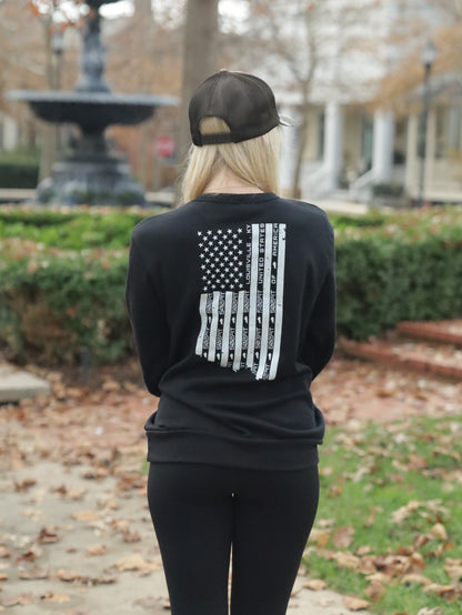 Flag Back Oversized Crewneck Sweatshirt | Unisex