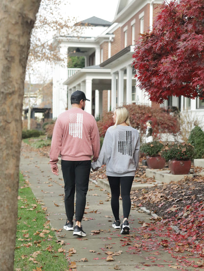 Flag Back Oversized Crewneck Sweatshirt | Unisex
