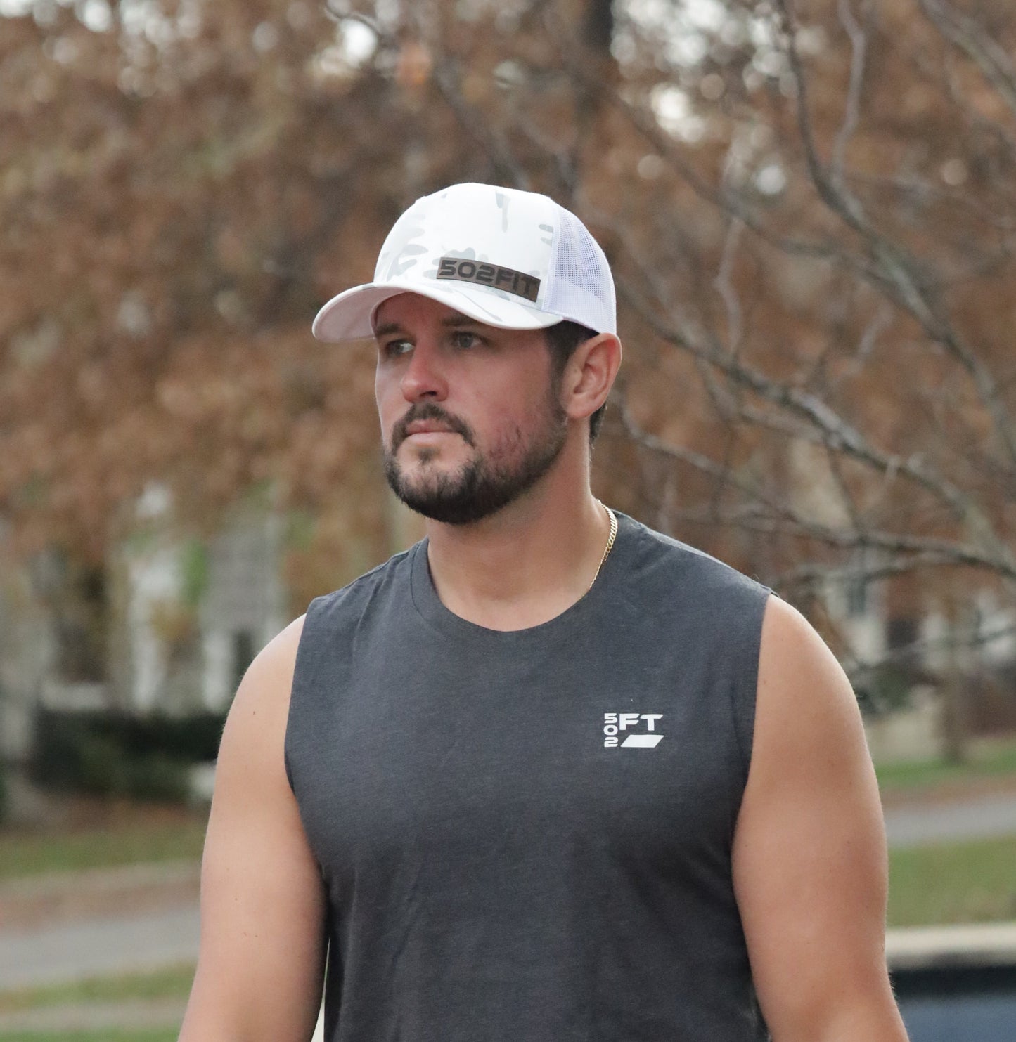 Trucker Hat | White Camouflage